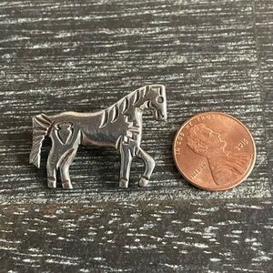 Angeline Miller Navajo Sterling Silver Horse Brooch; vintage